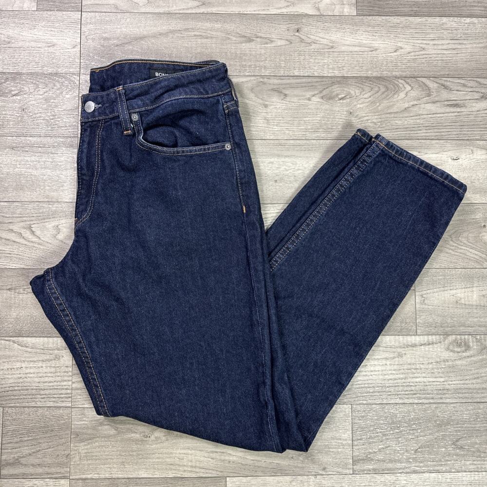 Bonobos Athletic Fit Denim Jeans Slim Leg Dark Wash sz 33 x 32